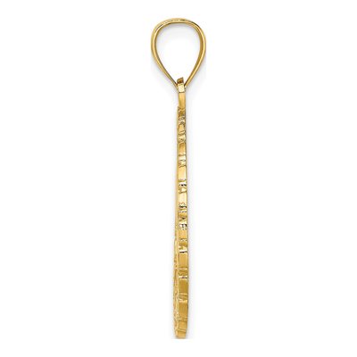 14K Yellow Gold Jamaica Dolphins Disk Charm – view 3