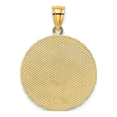 14K Yellow Gold Jamaica Dolphins Disk Charm – view 5