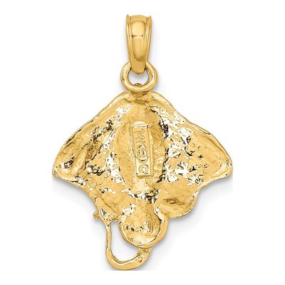 14K Yellow Gold Stingray Pendant – view 5