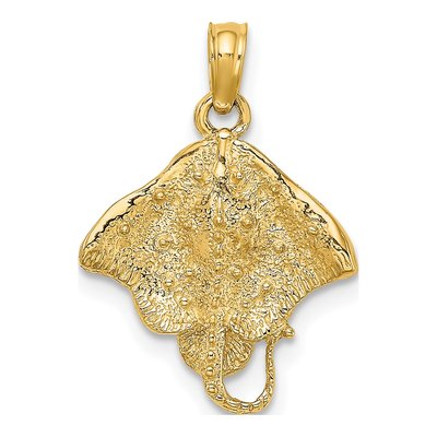 14K Yellow Gold Stingray Pendant