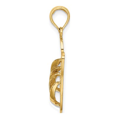 14K Yellow Gold Turks Caicos Flip-Flop Charm – view 3
