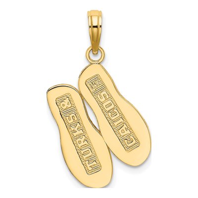 14K Yellow Gold Turks Caicos Flip-Flop Charm – view 5