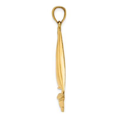 14K Yellow Gold Sailboat Charm – view 3