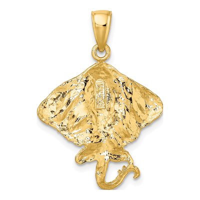 14K Yellow Gold Stingray Pendant – view 5