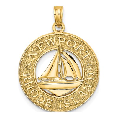 14K Yellow Gold Newport Rhode Island Charm