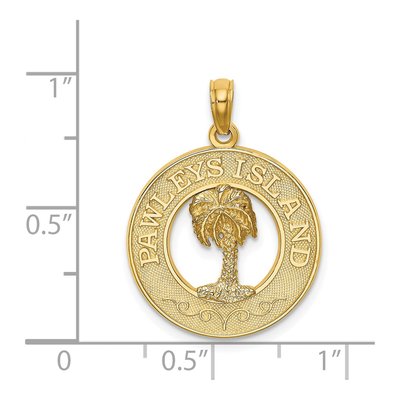 14K Yellow Gold Palm Tree Charm – view 4