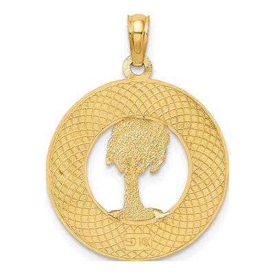 14K Yellow Gold Palm Tree Charm – view 5