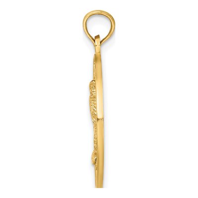 14K Yellow Gold Palm Tree Pendant – view 3