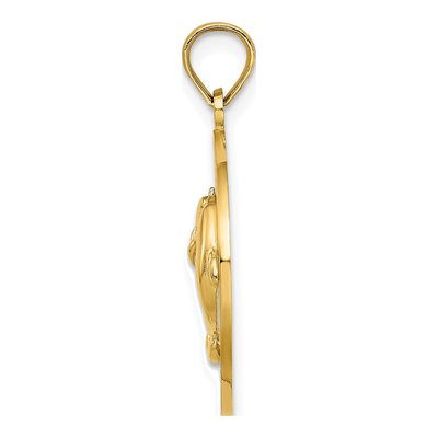 14K Yellow Gold Jamaica Circle Charm – view 3