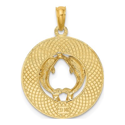 14K Yellow Gold Jamaica Circle Charm – view 5