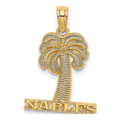 14K Yellow Gold Palm Tree Charm