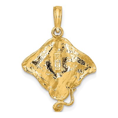 14K Yellow Gold Stingray Pendant – view 5