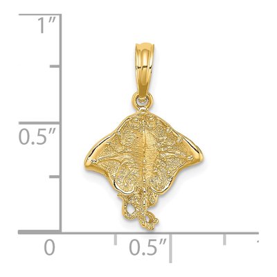 14K Yellow Gold Stingray Pendant – view 4