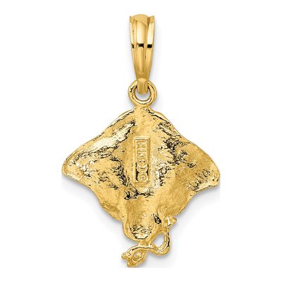 14K Yellow Gold Stingray Pendant – view 5