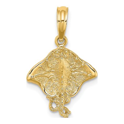 14K Yellow Gold Stingray Pendant