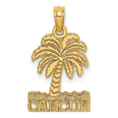 14K Yellow Gold Cancun Palm Tree Charm
