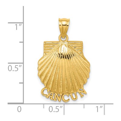 14K Yellow Gold Scallop Shell Pendant – view 3