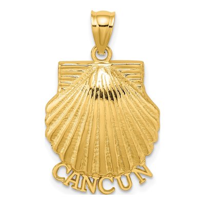 14K Yellow Gold Scallop Shell Pendant