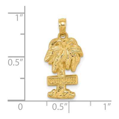 14K Yellow Gold Palm Tree Charm – view 3