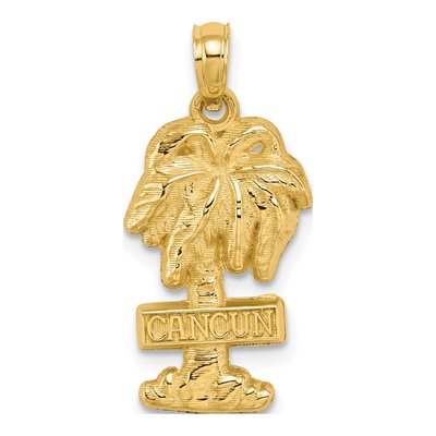 14K Yellow Gold Palm Tree Charm