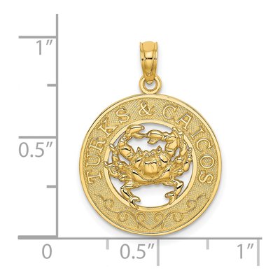 14K Yellow Gold Turks Caicos Crab Charm – view 4