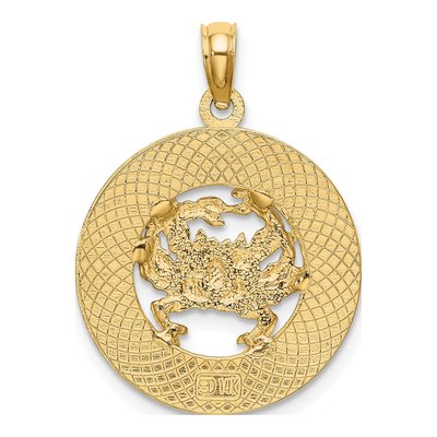 14K Yellow Gold Turks Caicos Crab Charm – view 5