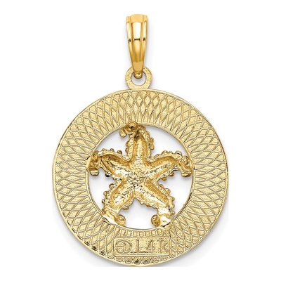 14K Yellow Gold Cape Cod Starfish Charm – view 5