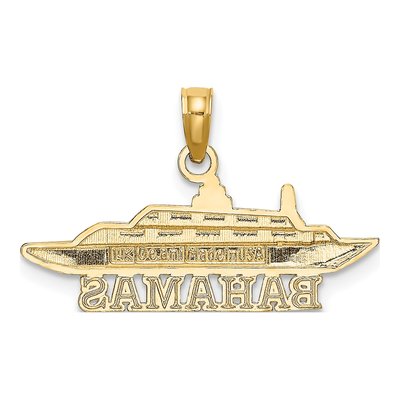 14K Yellow Gold Bahamas Cruise Ship Charm – view 4