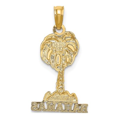 14K Yellow Gold Bahamas Palm Tree Charm – view 4
