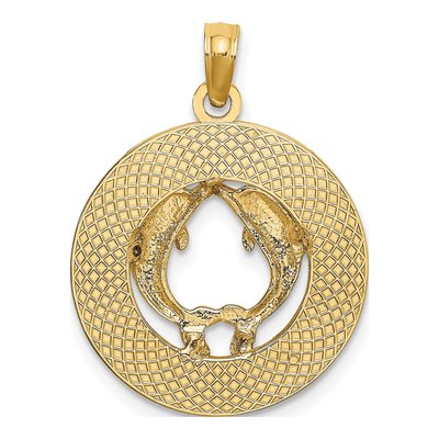 14K Yellow Gold Bahamas Dolphin Pendant – view 4