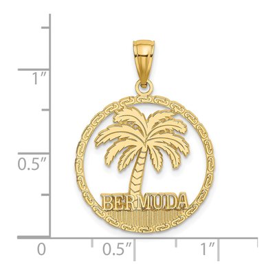 14K Yellow Gold Bermuda Palm Tree Charm – view 4