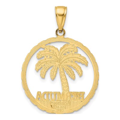 14K Yellow Gold Bermuda Palm Tree Charm – view 5