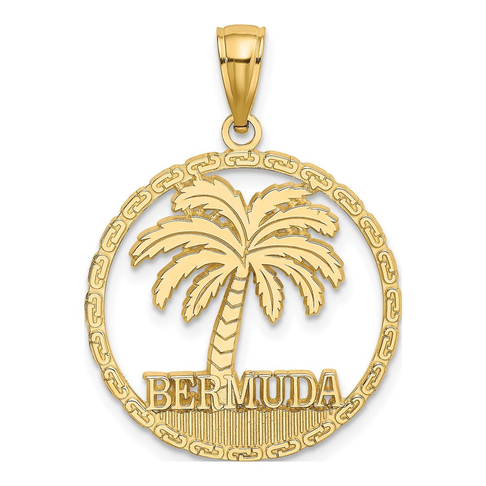 14K Yellow Gold Bermuda Palm Tree Charm