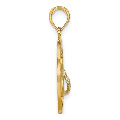 14K Yellow Gold Flip Flop Pendant – view 3