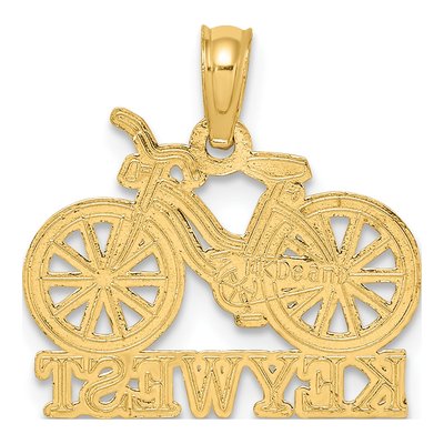 14K Yellow Gold Bicycle Charm – view 4