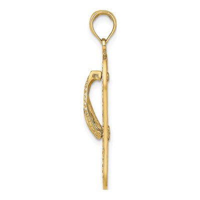 14K Yellow Gold Flip-Flop Turtle Pendant – view 3