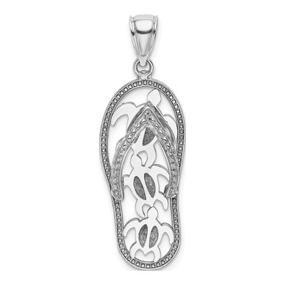 14K White Gold Flip-Flop Charm