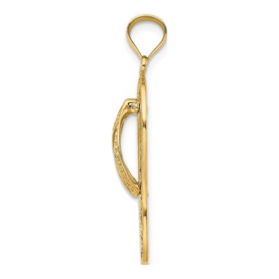 14K Yellow Gold Dolphin Flip-Flop Charm – view 3