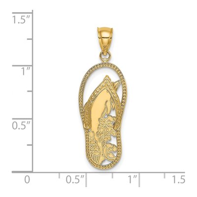 14K Yellow Gold Dolphin Flip-Flop Charm – view 4