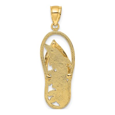 14K Yellow Gold Dolphin Flip-Flop Charm – view 5