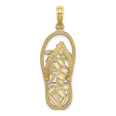 14K Yellow Gold Flip-Flop Charm