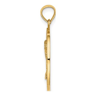14K Yellow Gold Turks and Caicos Palm Tree Charm – view 3