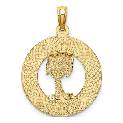14K Yellow Gold Turks and Caicos Palm Tree Charm – view 5