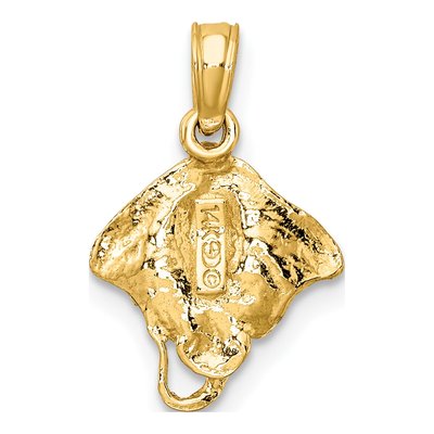 14K Yellow Gold Mini Stingray Pendant – view 5