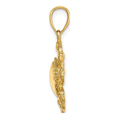 14K Yellow Gold Crab Charm – view 3