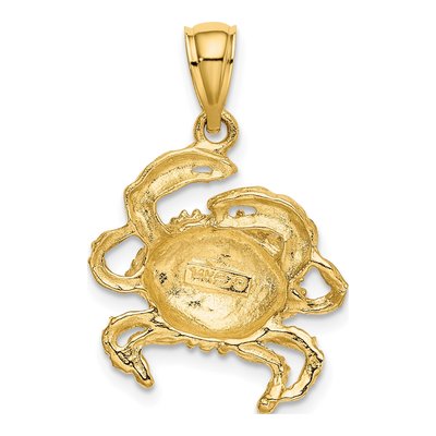 14K Yellow Gold Crab Charm – view 4