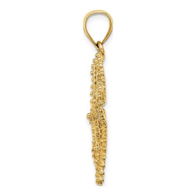 14K Yellow Gold Starfish Pendant – view 3