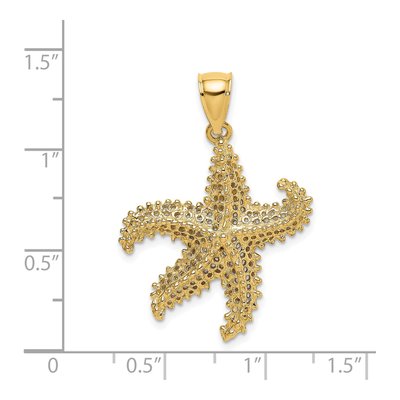 14K Yellow Gold Starfish Pendant – view 4