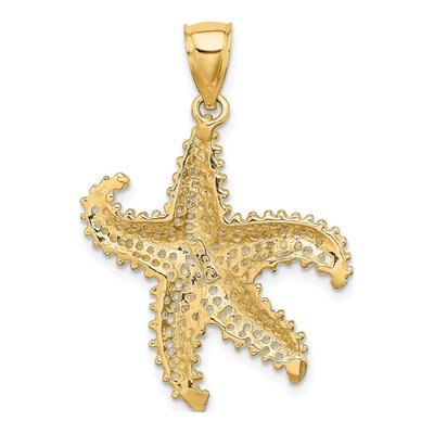 14K Yellow Gold Starfish Pendant – view 5
