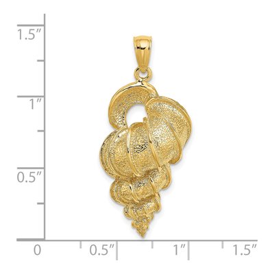 14K Yellow Gold Wentletrap Shell Pendant – view 4